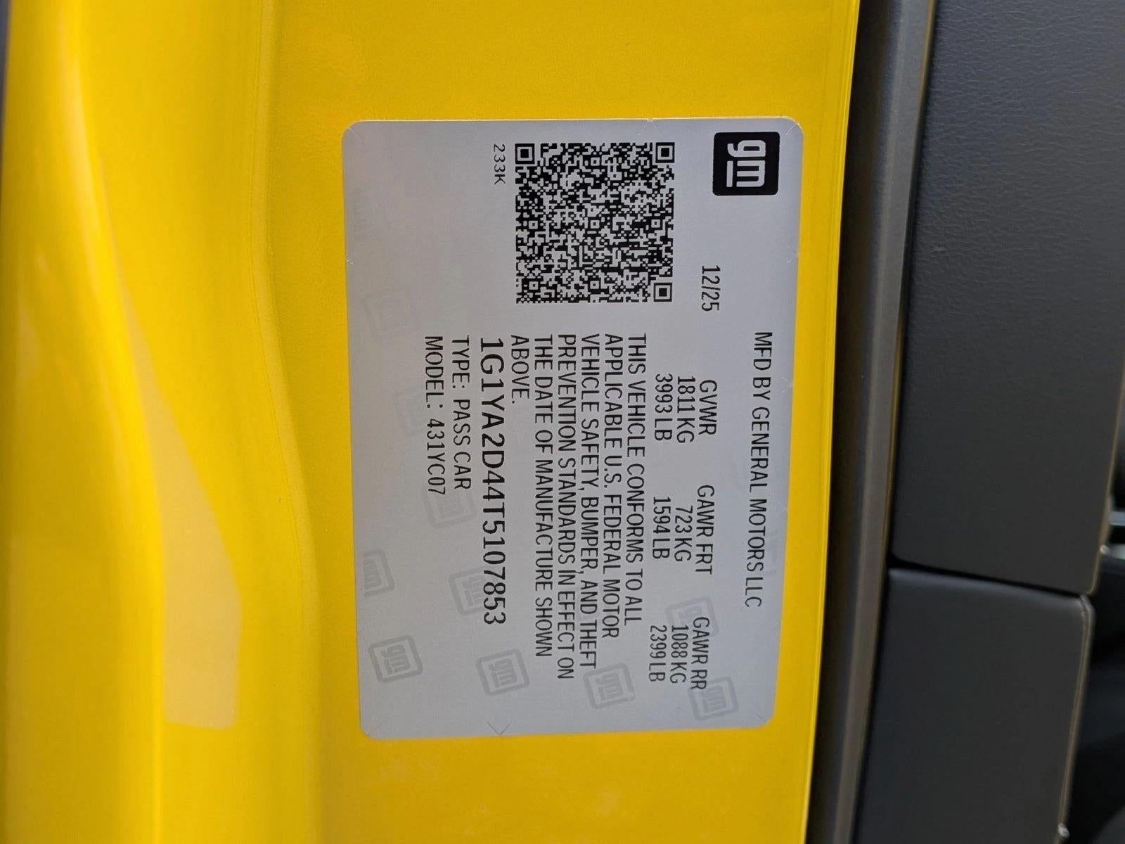 2026 Chevrolet Corvette Stingray Stingray Coupe 1LT