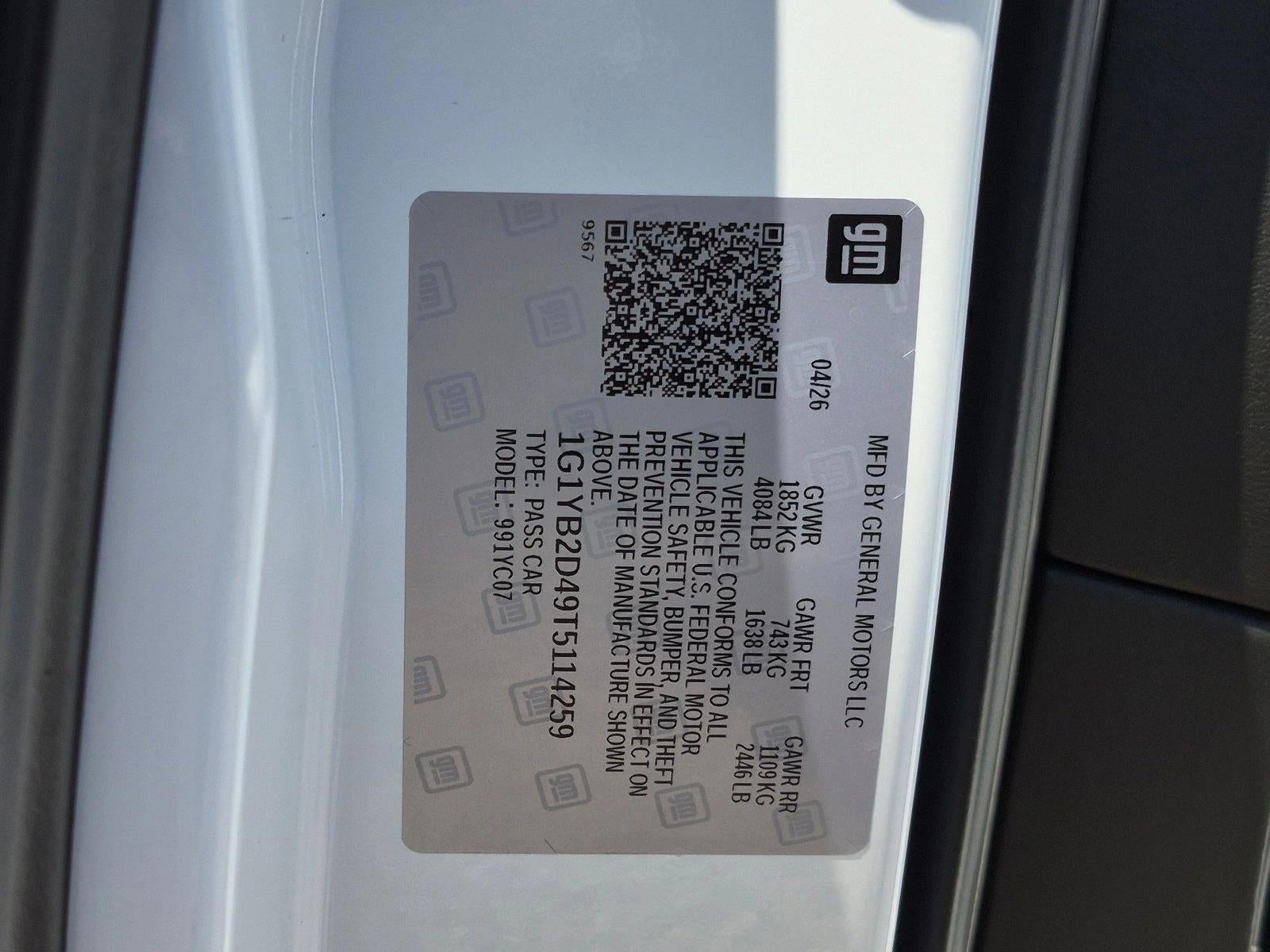 2026 Chevrolet Corvette Stingray Stingray Coupe 2LT