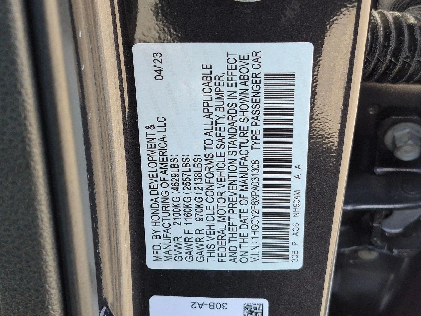 2023 Honda Accord Hybrid Touring Sedan w/o BSI