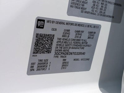 2026 Chevrolet Silverado 1500 Crew Cab Short Box 2-Wheel Drive RST