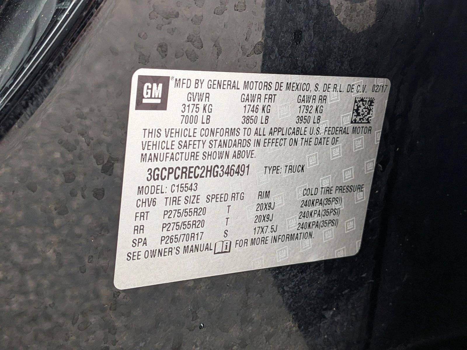 2017 Chevrolet Silverado 1500 Crew Cab Short Box 2-Wheel Drive LT