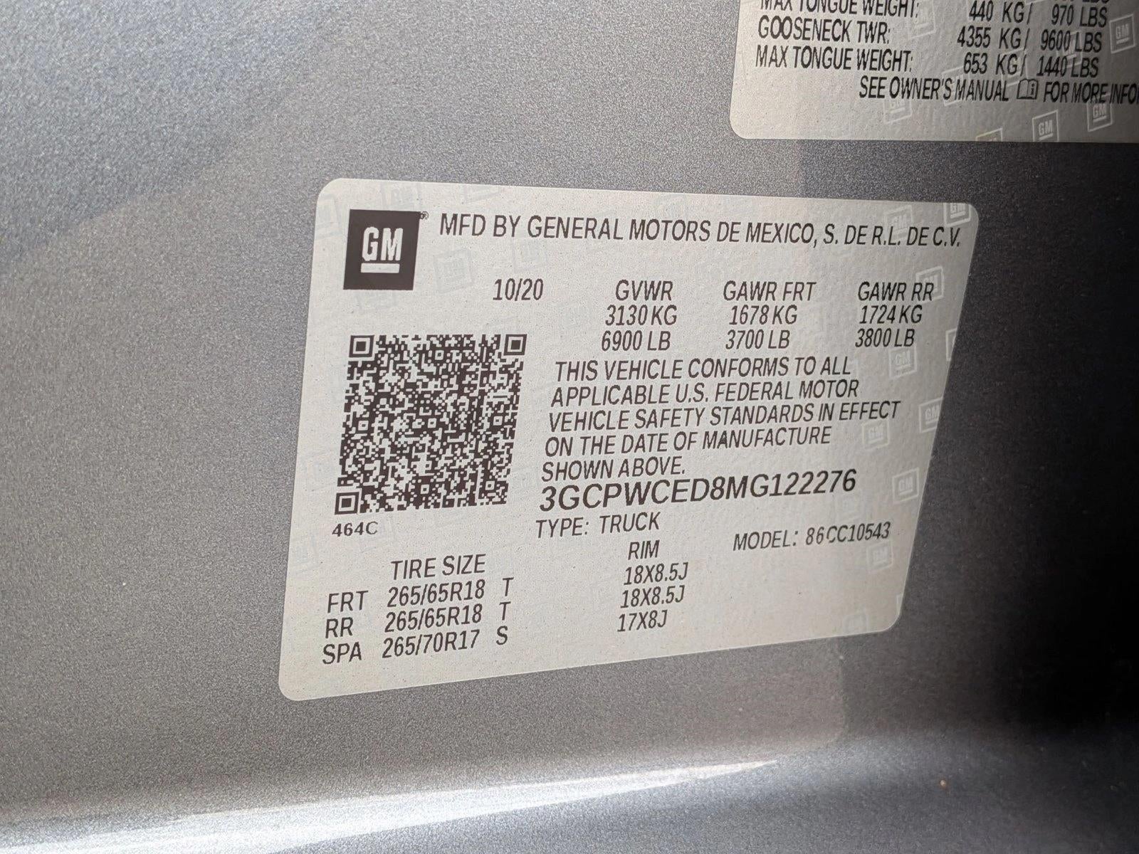 2021 Chevrolet Silverado 1500 Crew Cab Short Box 2-Wheel Drive LT