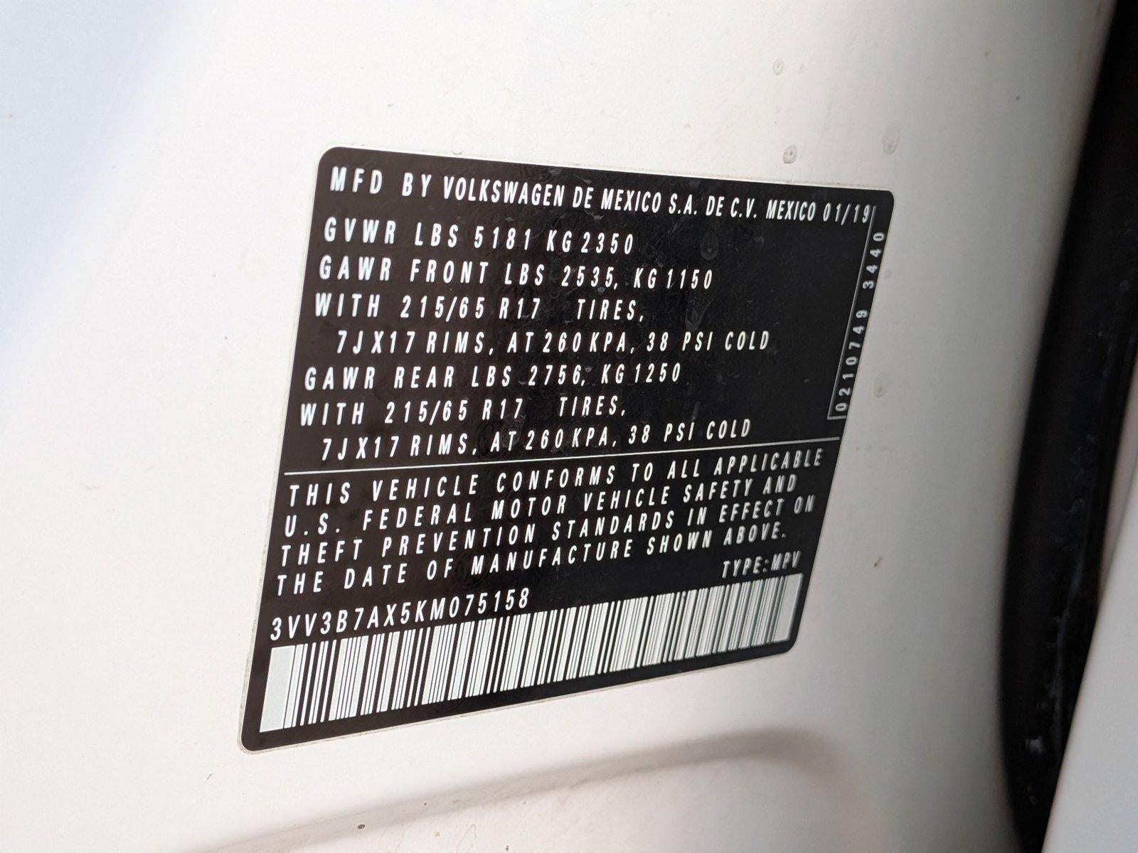 2019 Volkswagen Tiguan 2.0T SE FWD