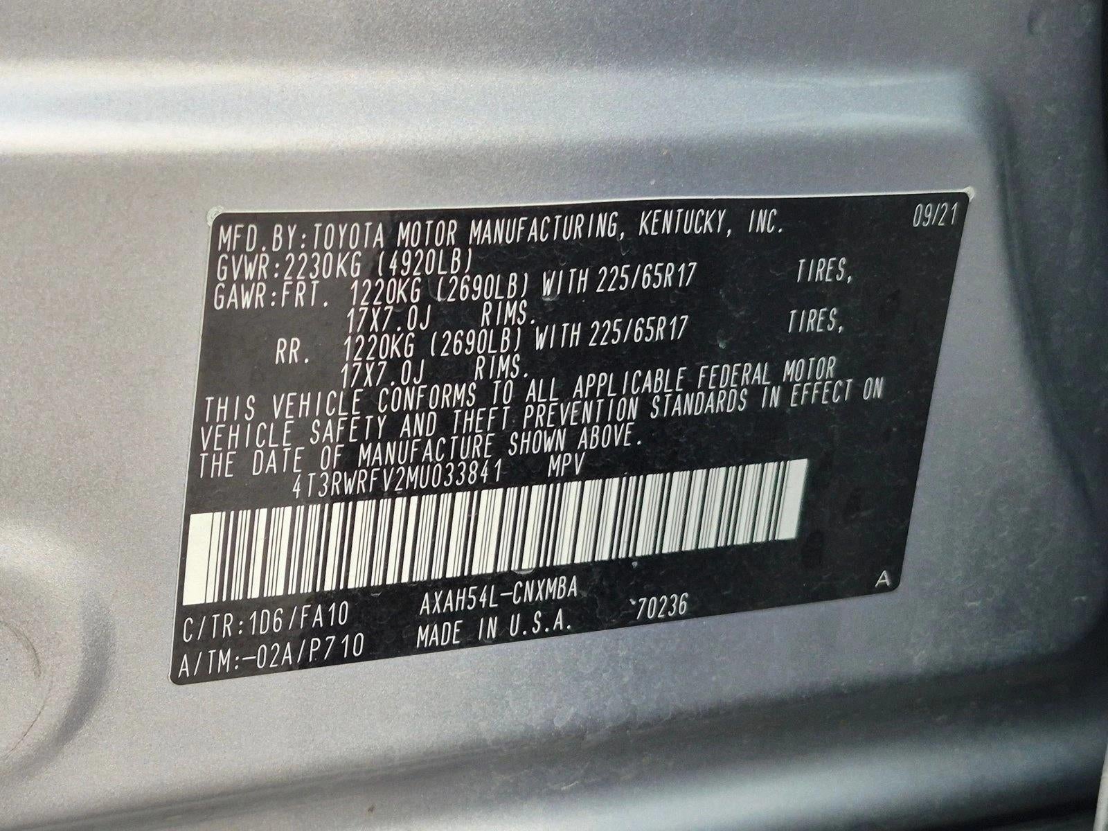 2021 Toyota RAV4 Hybrid Hybrid XLE AWD (Natl)