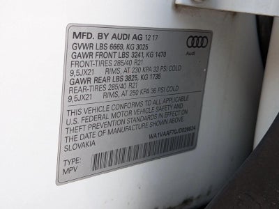 2018 Audi Q7 3.0 TFSI Prestige