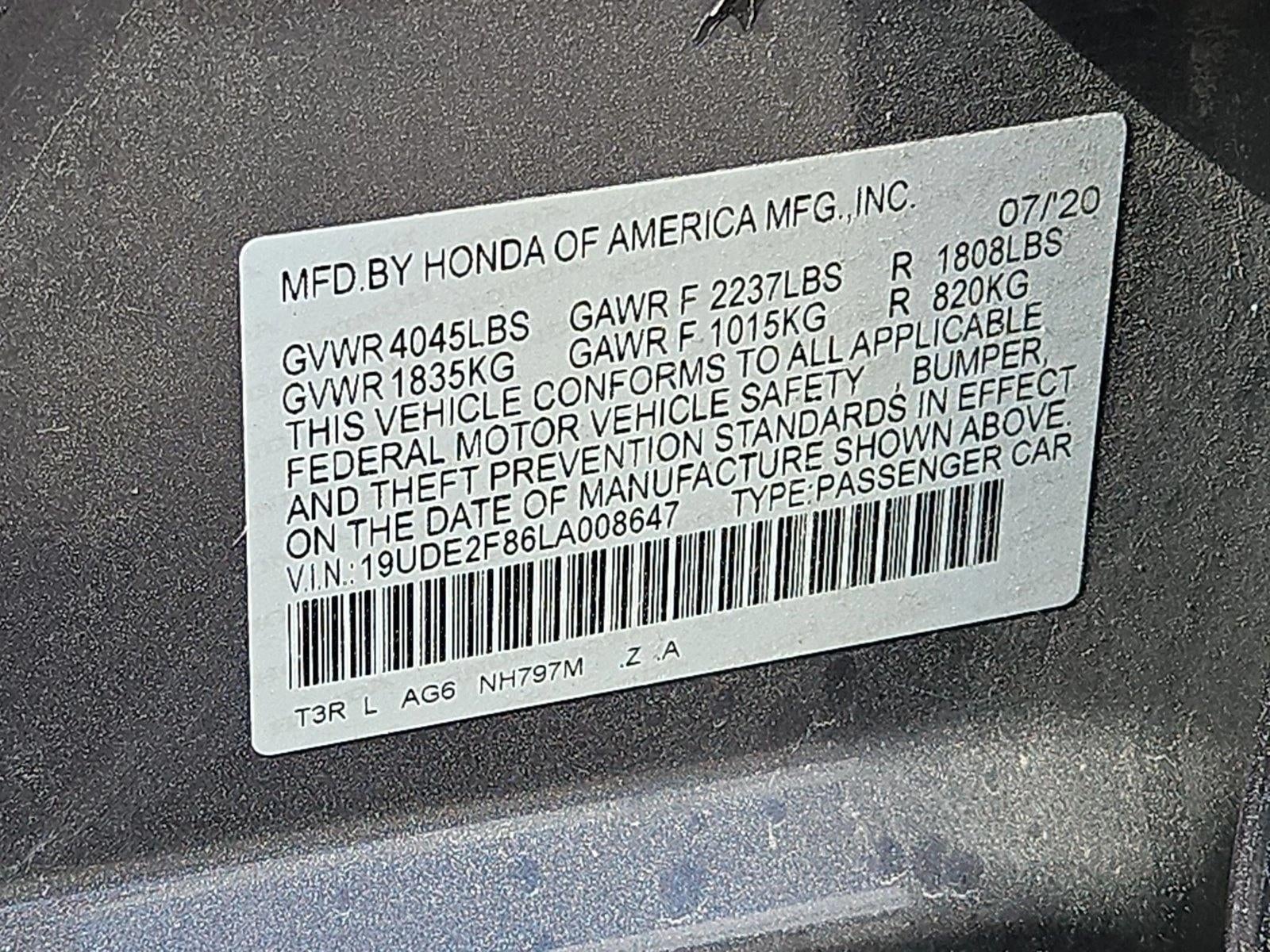 2020 Acura ILX w/Premium/A-SPEC Pkg
