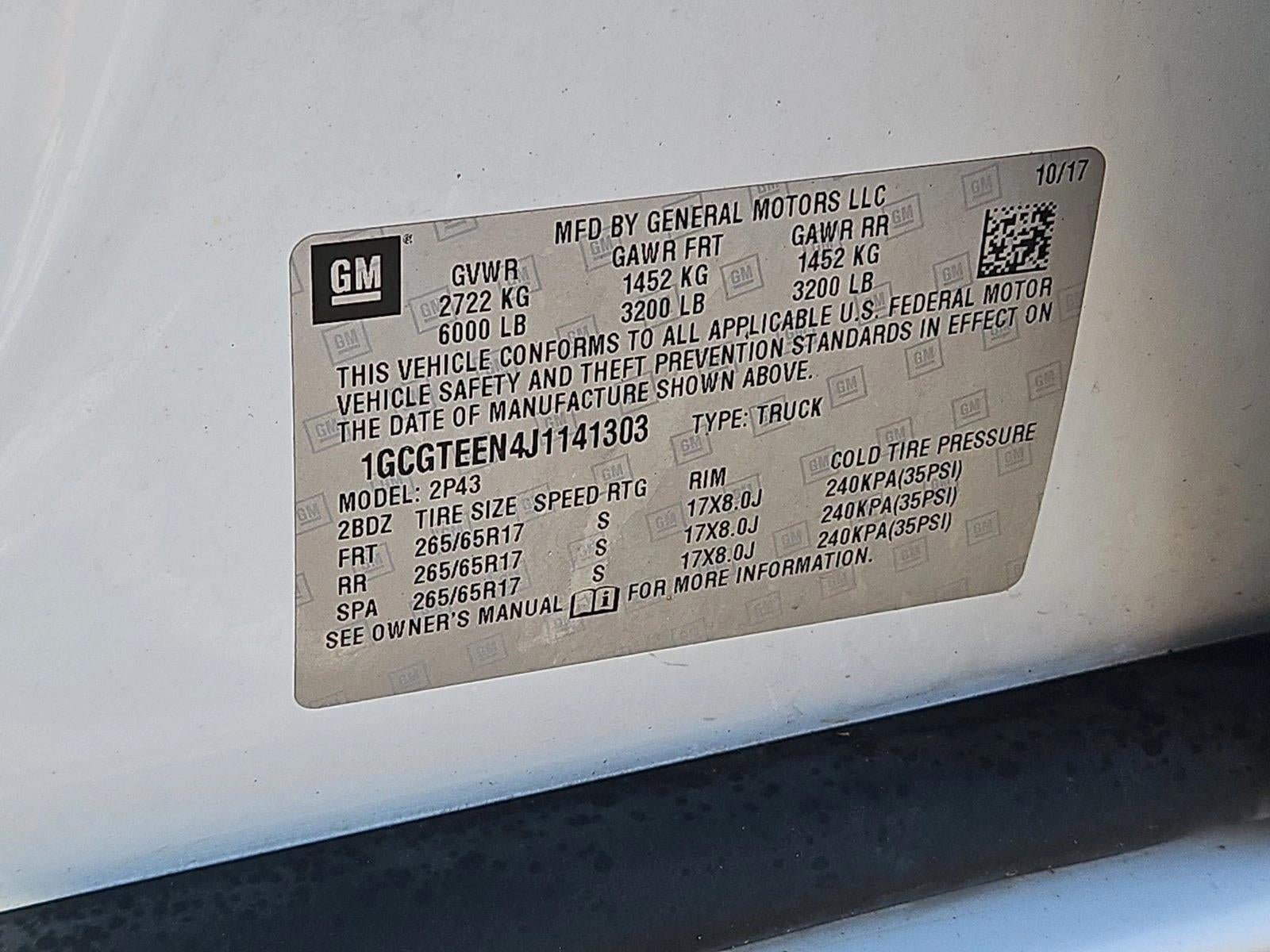 2018 Chevrolet Colorado 4WD ZR2