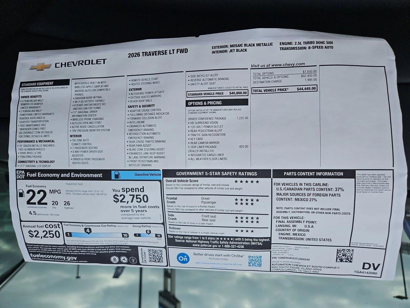 2026 Chevrolet Traverse LT