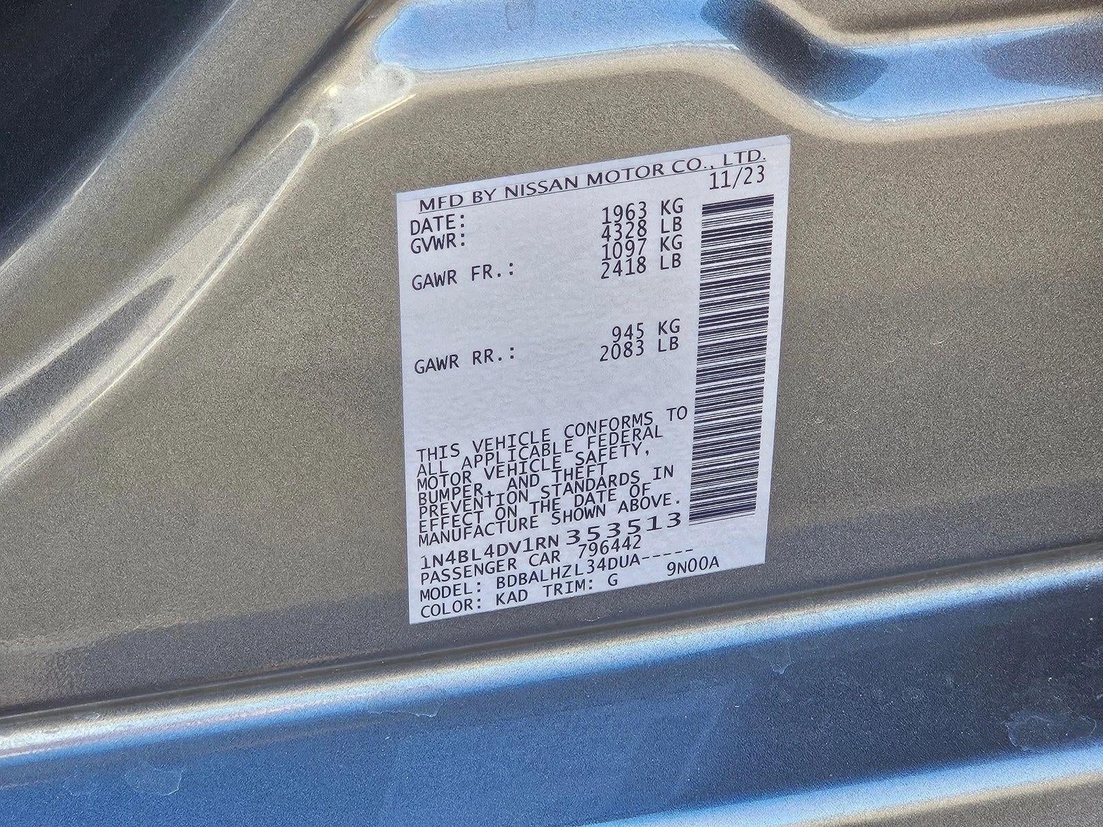 2024 Nissan Altima 2.5 SV