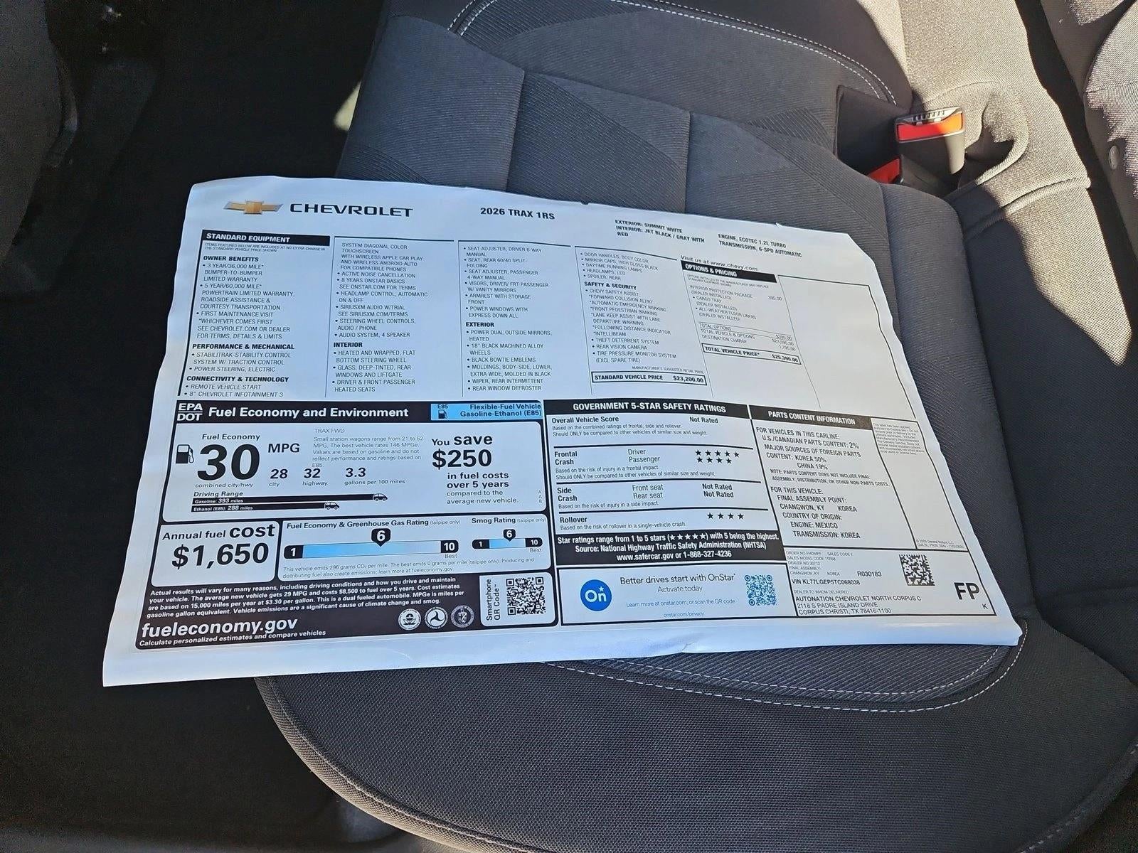 2026 Chevrolet Trax 1RS