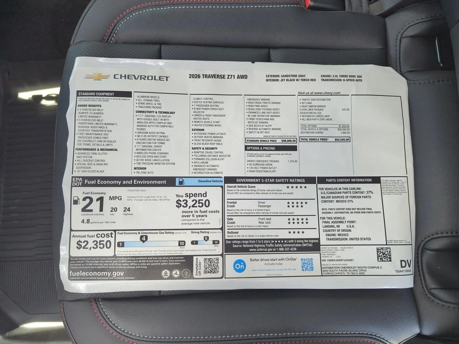 2026 Chevrolet Traverse Z71