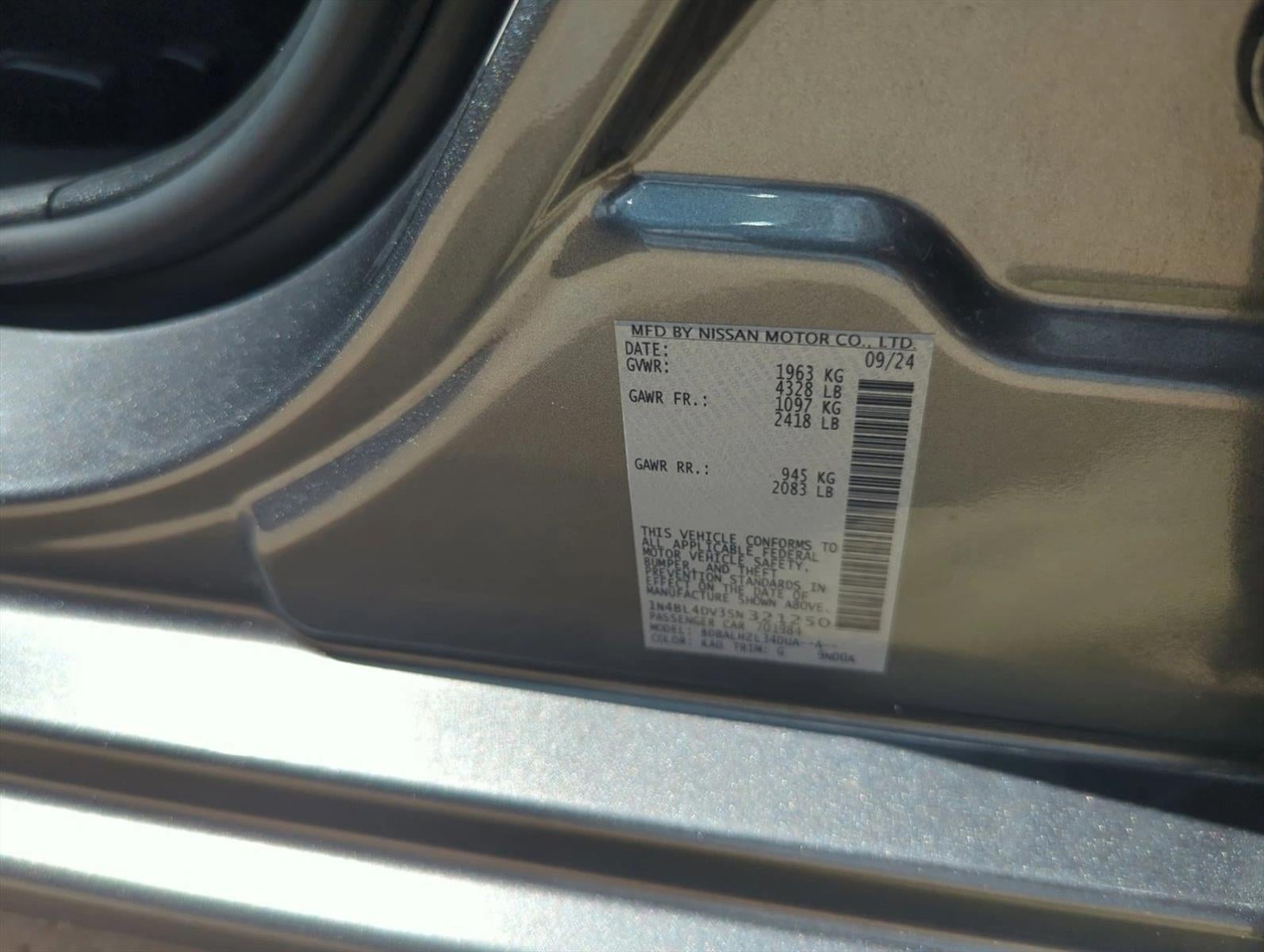 2025 Nissan Altima SV FWD