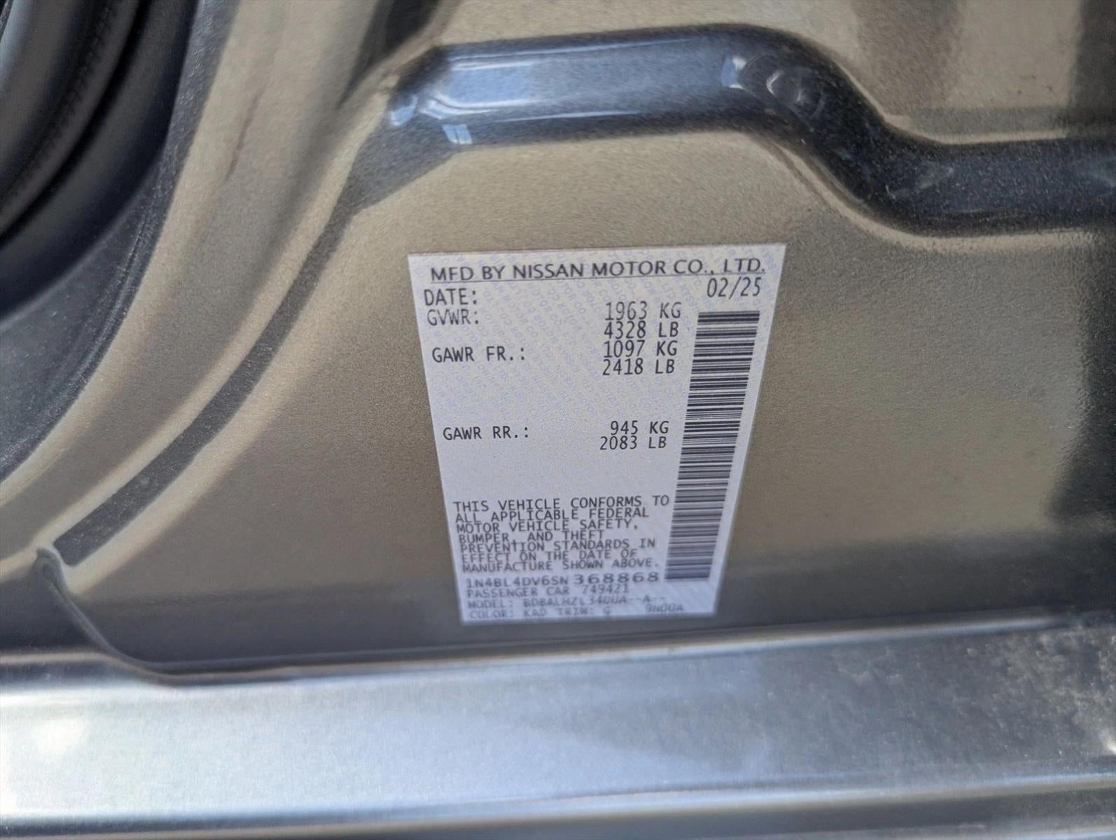 2025 Nissan Altima SV