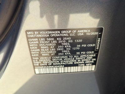 2021 Volkswagen Atlas Cross Sport 3.6L V6 SE w/Technology