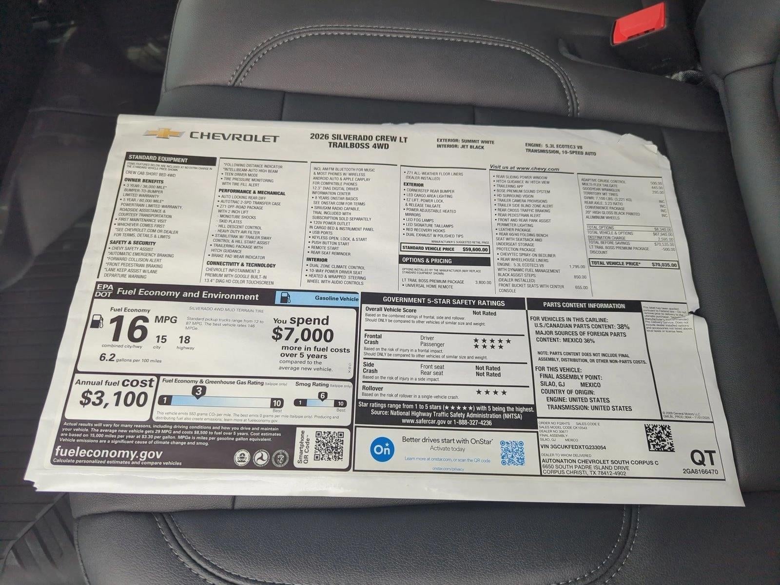 2026 Chevrolet Silverado 1500 LT Trail Boss