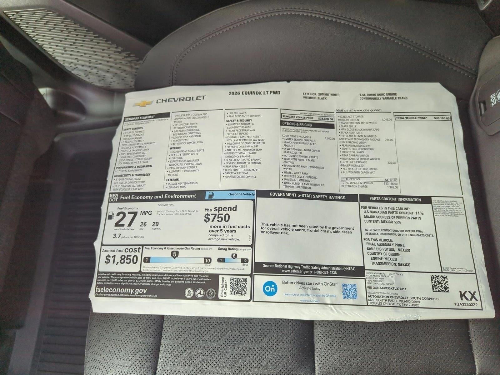 2026 Chevrolet Equinox LT