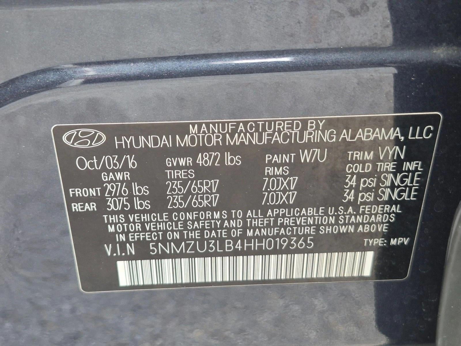 2017 Hyundai Santa Fe Sport 2.4L