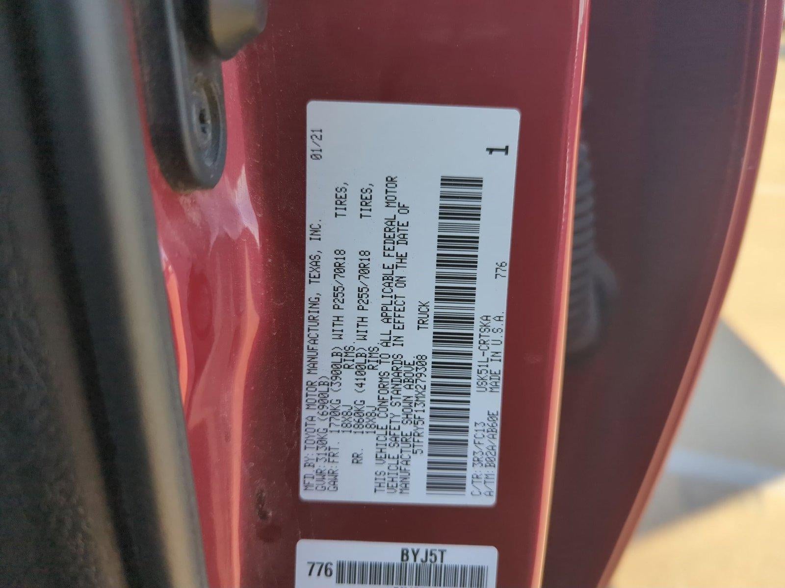 2021 Toyota Tundra 2WD SR