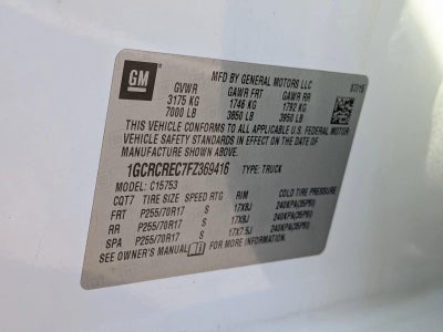 2015 Chevrolet Silverado 1500 Double Cab Standard Box 2-Wheel Drive LT