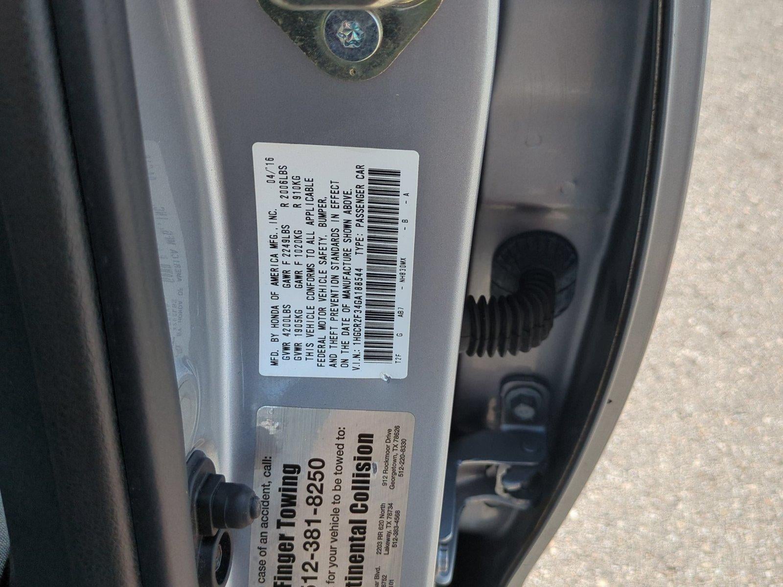 2016 Honda Accord Sedan LX CVT PZEV