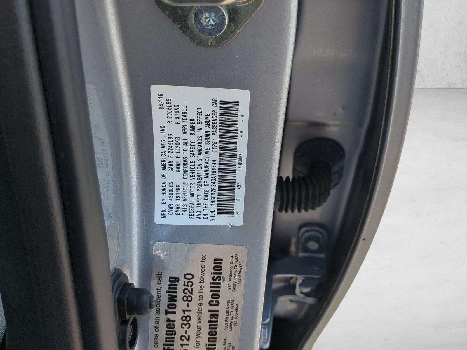2016 Honda Accord Sedan LX CVT PZEV