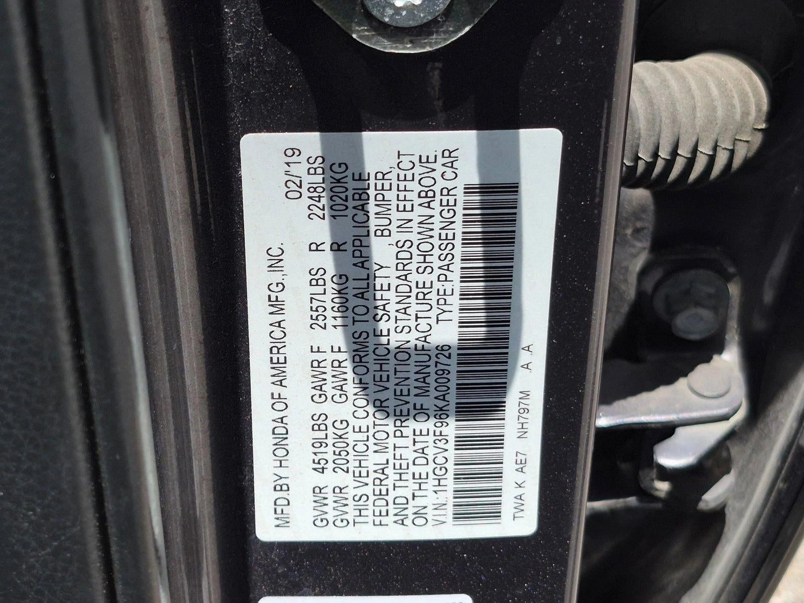 2019 Honda Accord Hybrid Touring Sedan