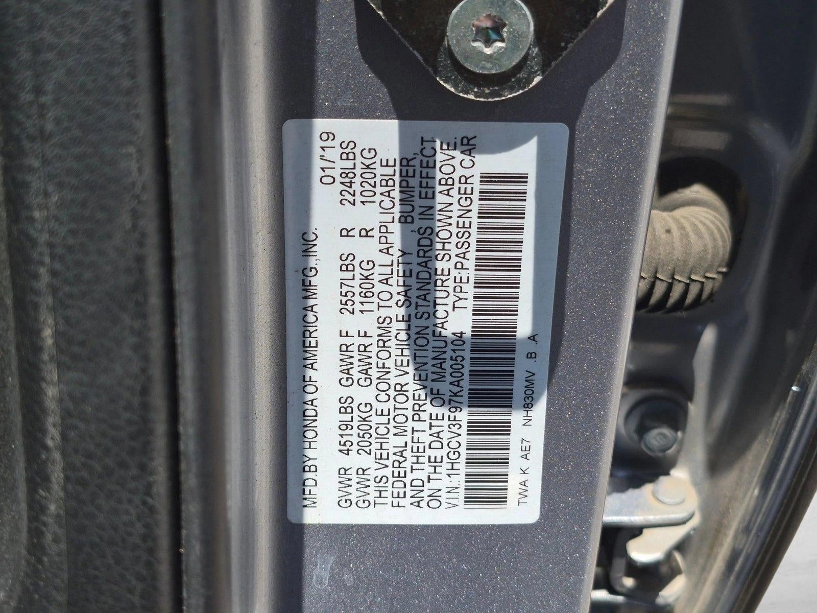 2019 Honda Accord Hybrid Touring Sedan