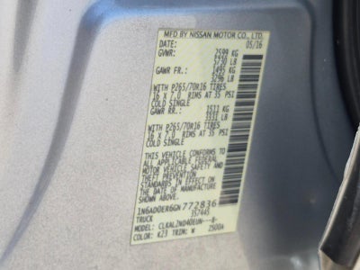 2016 Nissan Frontier 2WD Crew Cab SWB Auto SV