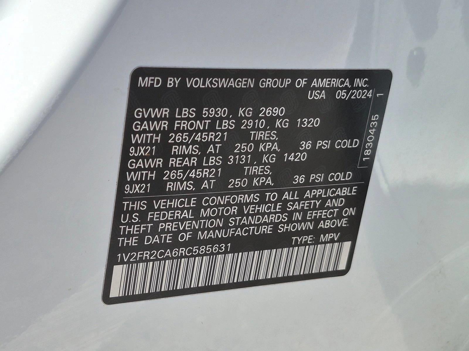 2024 Volkswagen Atlas 2.0T SEL Premium R-Line 4MOTION