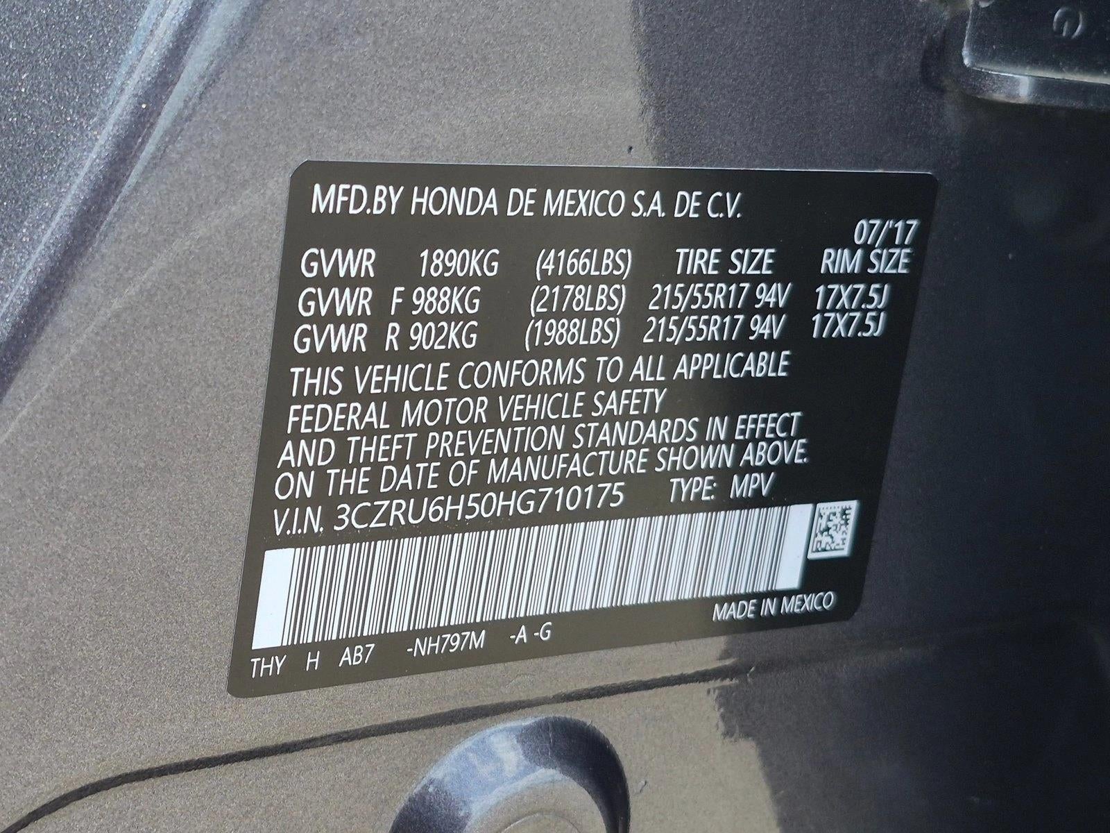 2017 Honda HR-V EX AWD CVT