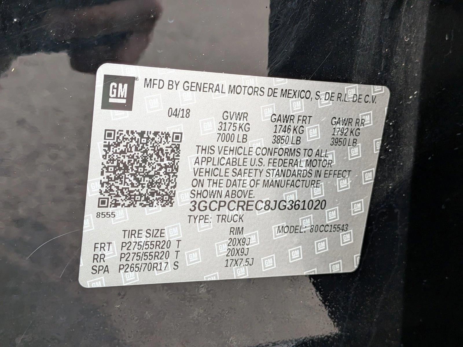 2018 Chevrolet Silverado 1500 Crew Cab Short Box 2-Wheel Drive LT