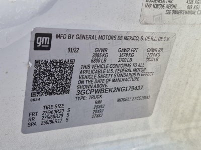 2022 Chevrolet Silverado 1500 LTD Crew Cab Short Box 2-Wheel Drive Custom