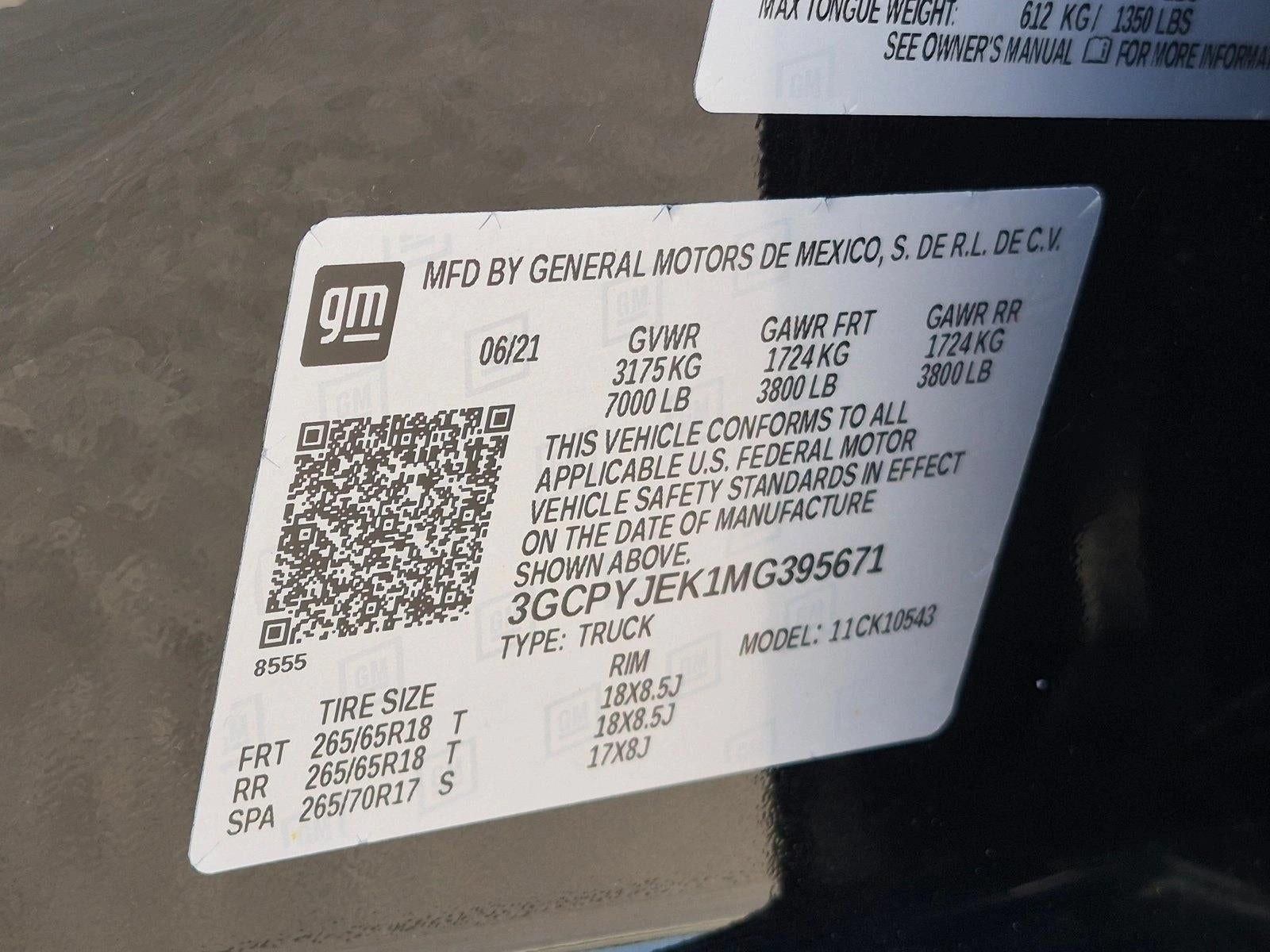 2021 Chevrolet Silverado 1500 Crew Cab Short Box 4-Wheel Drive LT 2FL