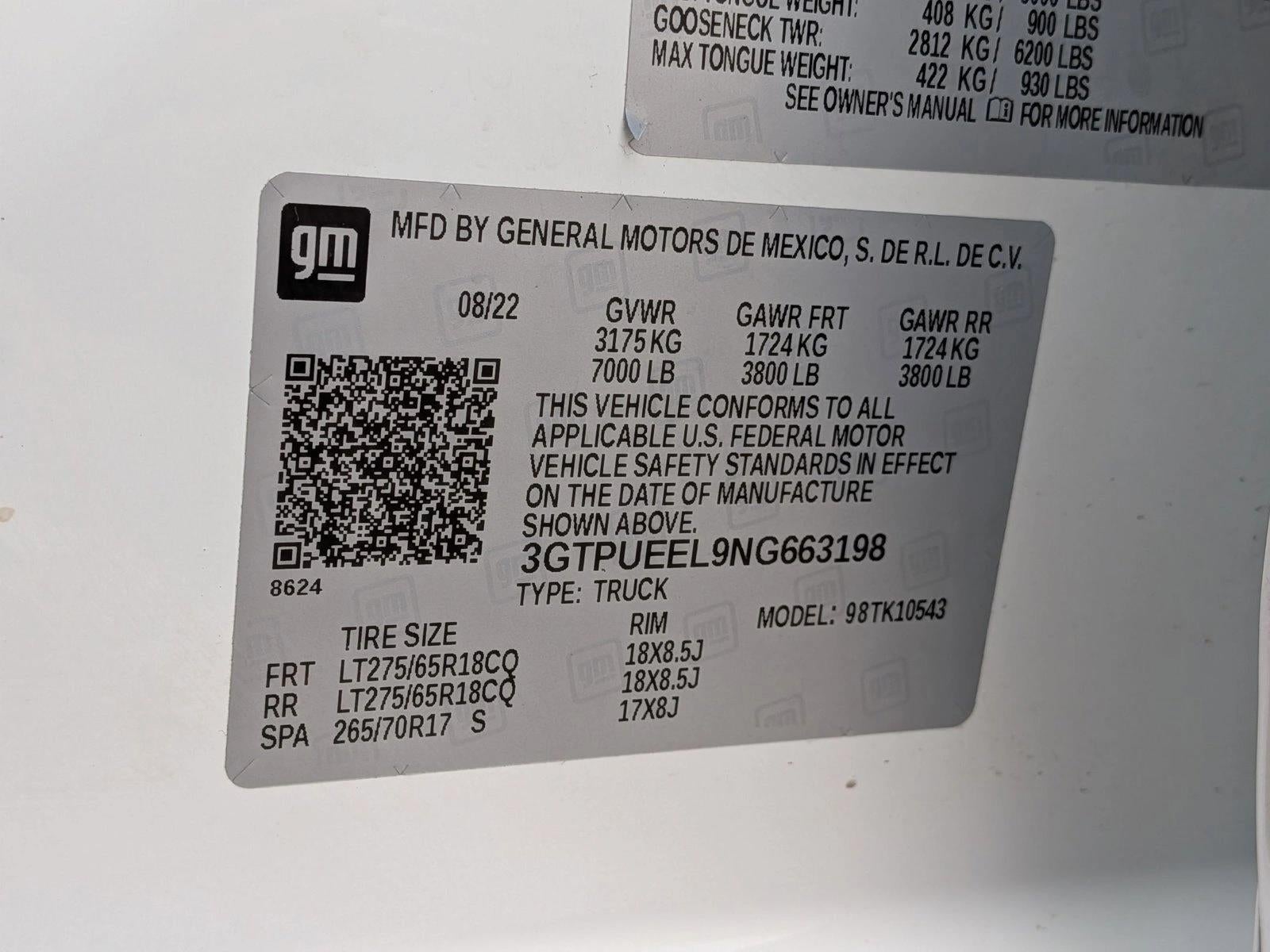 2022 GMC Sierra 1500 Crew Cab Short Box 4-Wheel Drive AT4