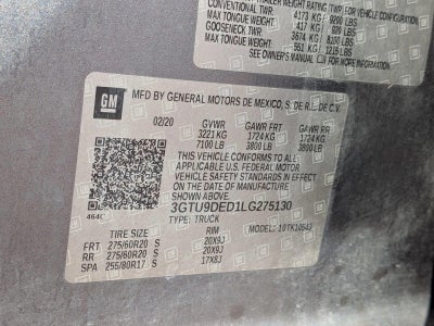 2020 GMC Sierra 1500 Crew Cab Short Box 4-Wheel Drive SLT