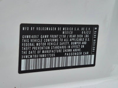 2022 Volkswagen Jetta S Auto