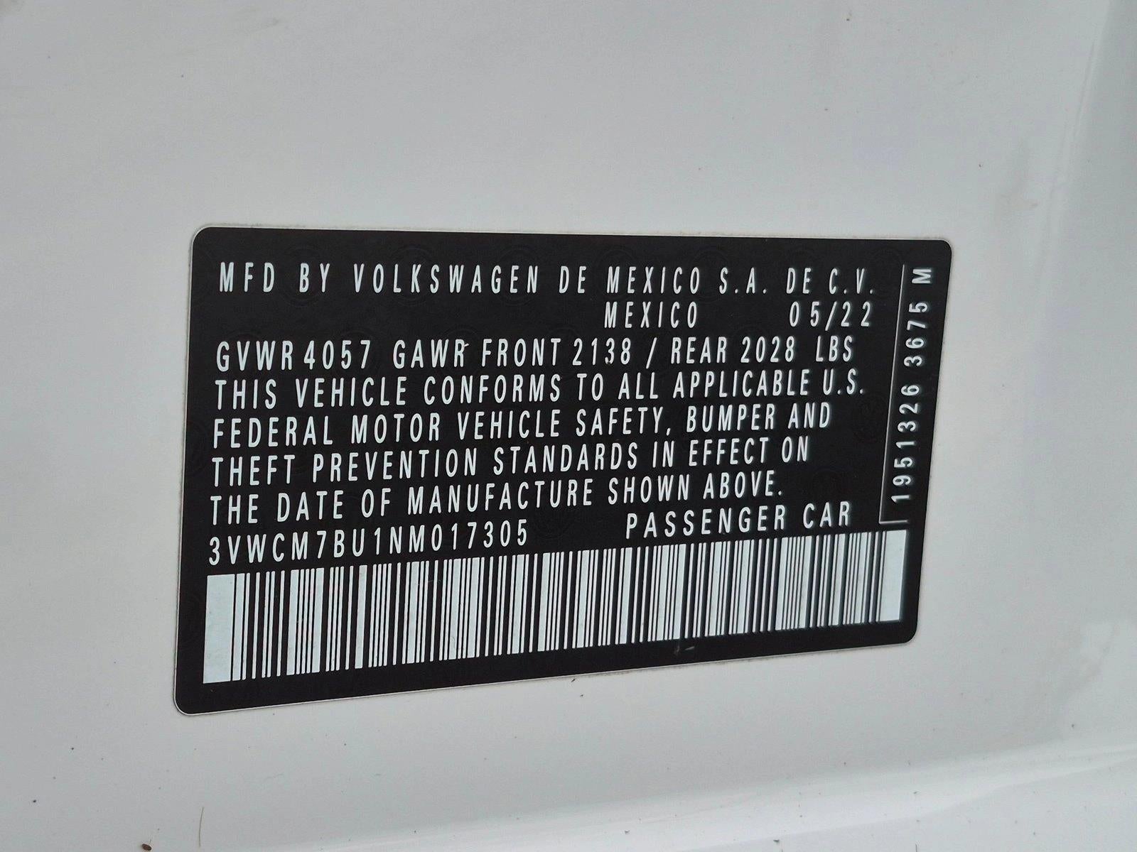 2022 Volkswagen Jetta S Auto
