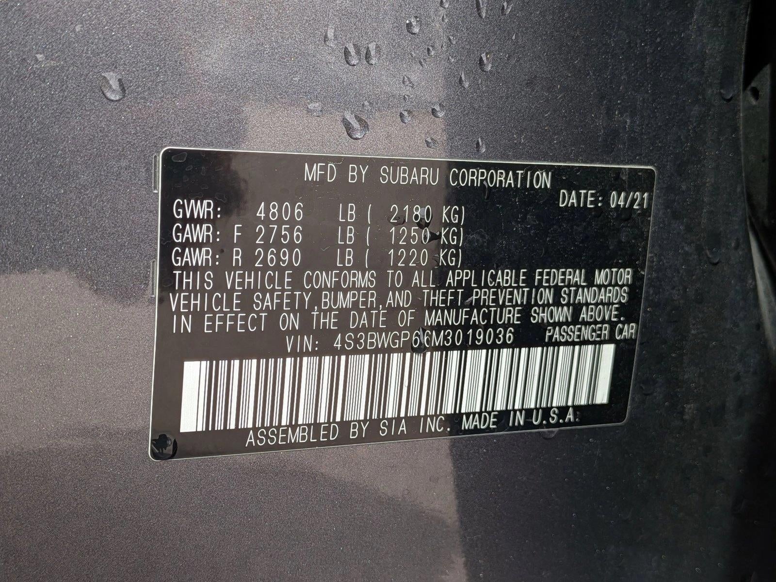 2021 Subaru Legacy Touring XT CVT