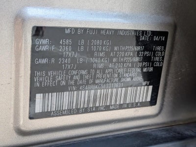 2014 Subaru Outback 2.5i Limited Automatic