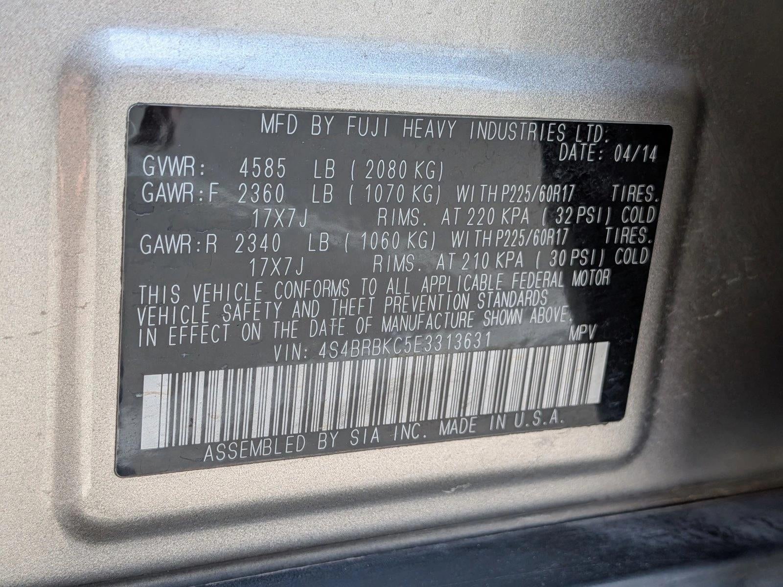 2014 Subaru Outback 2.5i Limited Automatic
