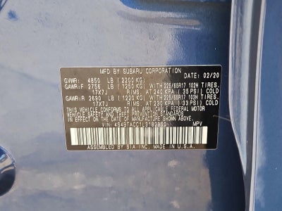 2020 Subaru Outback Premium CVT