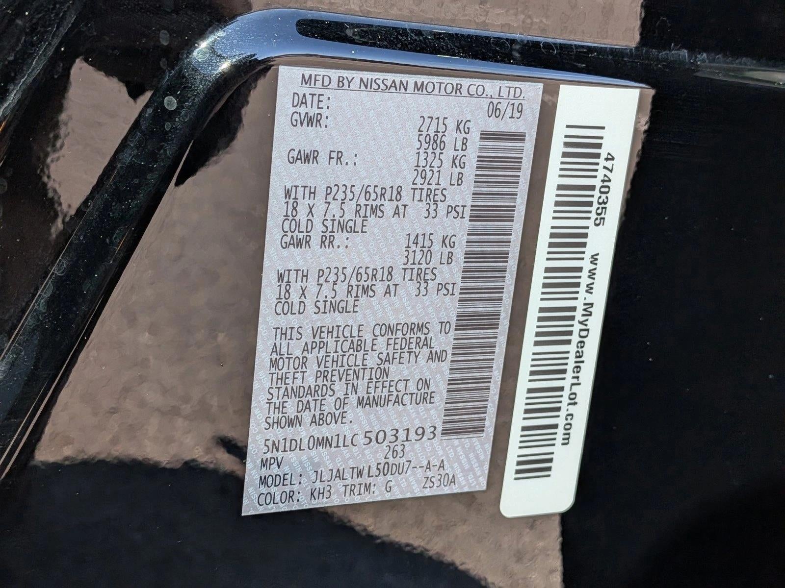 2020 INFINITI QX60 LUXE FWD