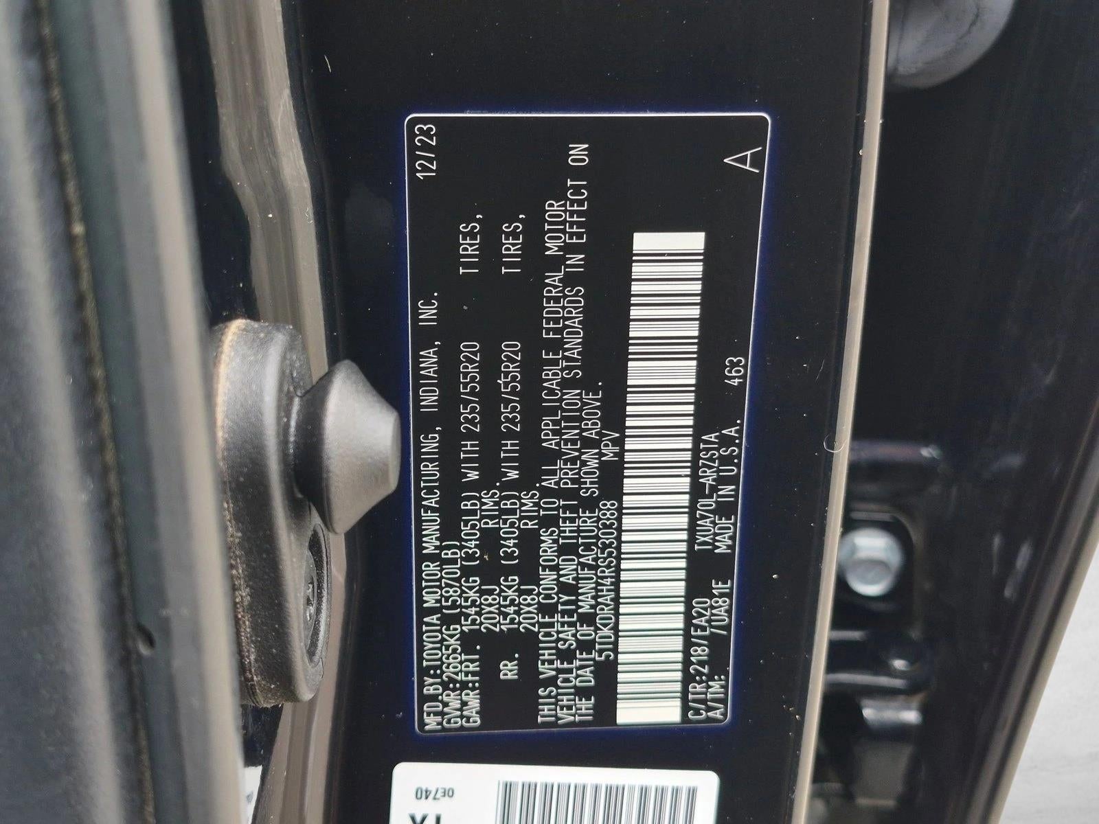 2024 Toyota Highlander XSE FWD (Natl)
