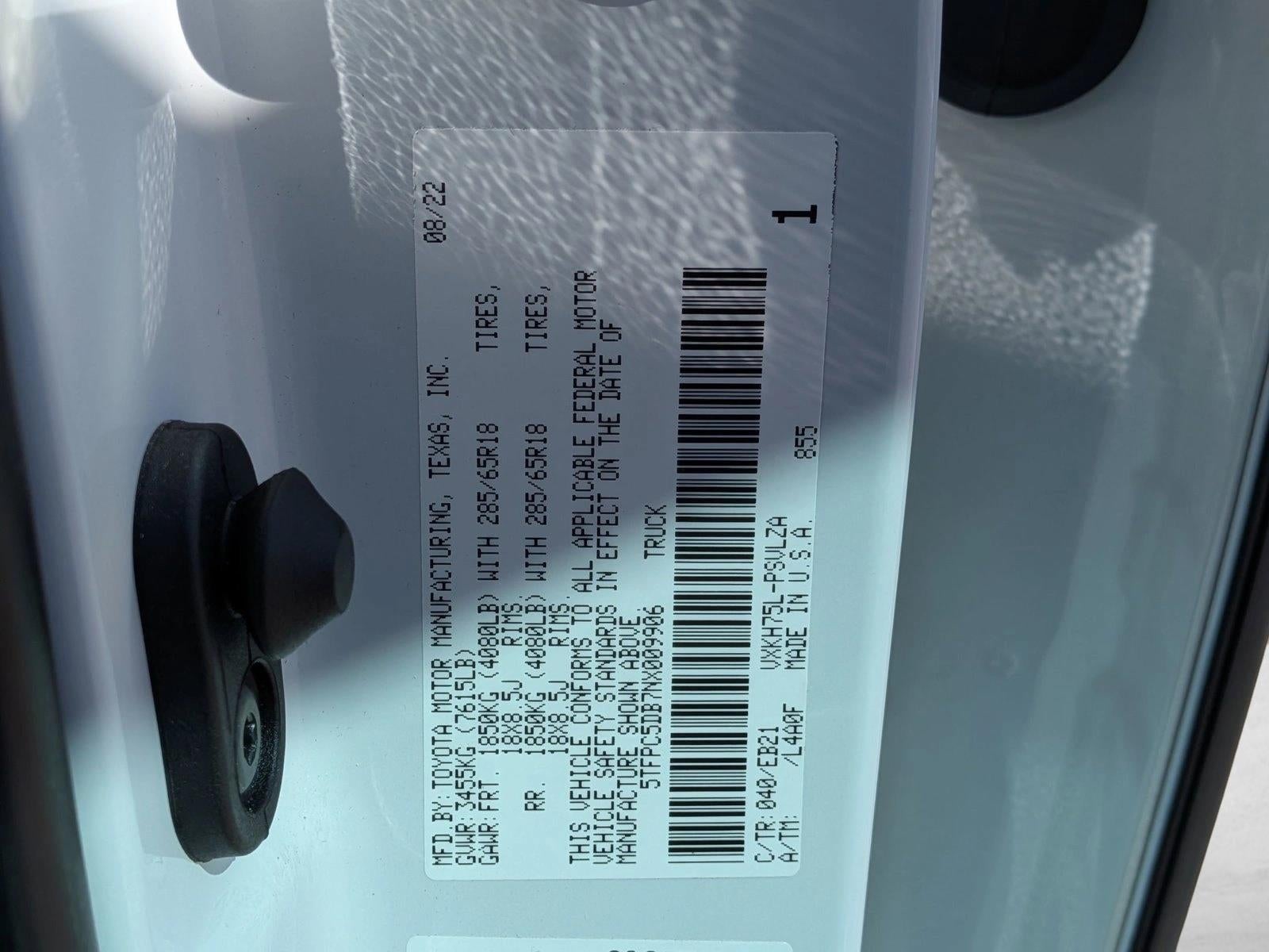 2022 Toyota Tundra 4WD 4WD TRD Pro Hybrid CrewMax 5.5' Bed (Natl)