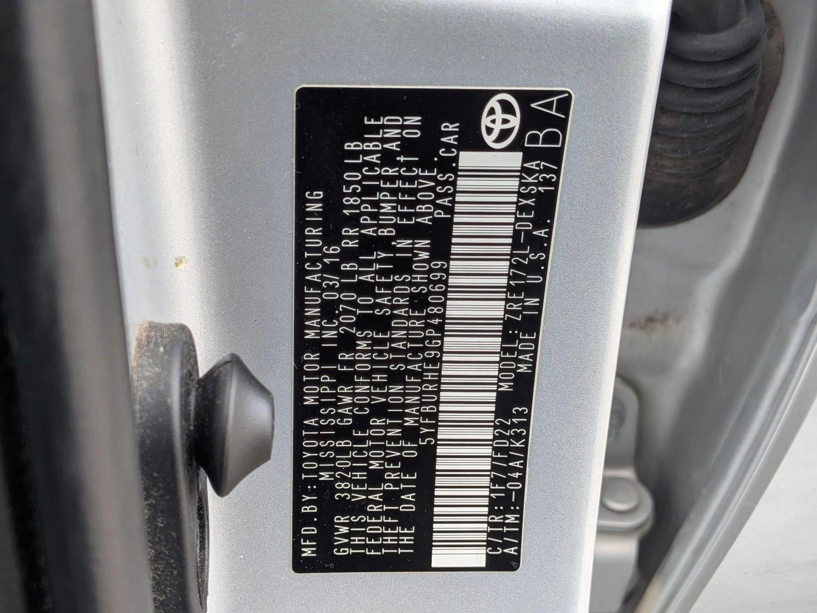 2016 Toyota Corolla 4dr Sdn CVT Auto S Plus (Natl)