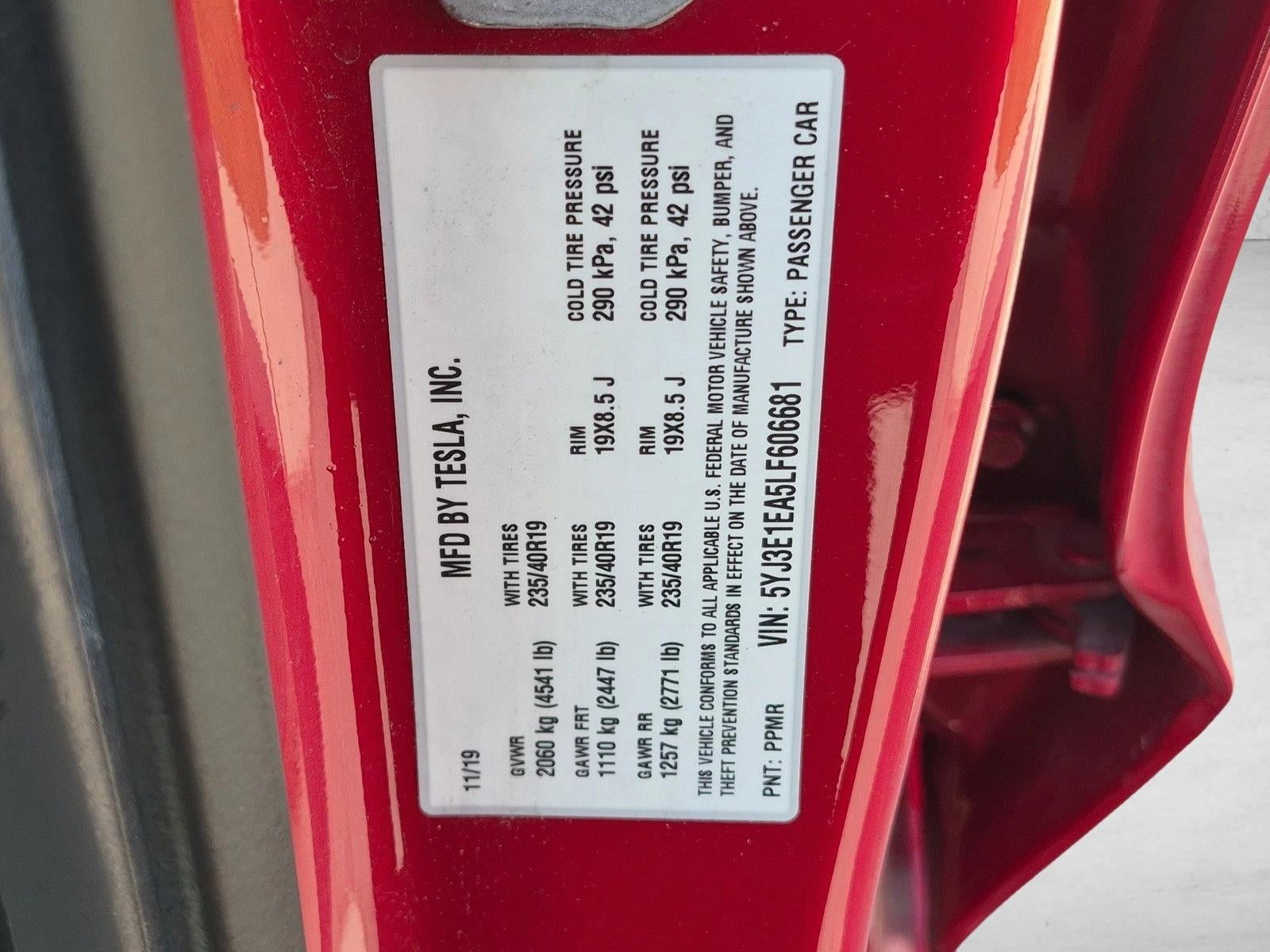 2020 Tesla Model 3 Standard Range Plus RWD