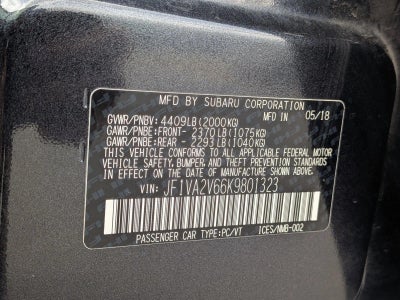 2019 Subaru WRX STI Limited Manual w/Lip Spoiler