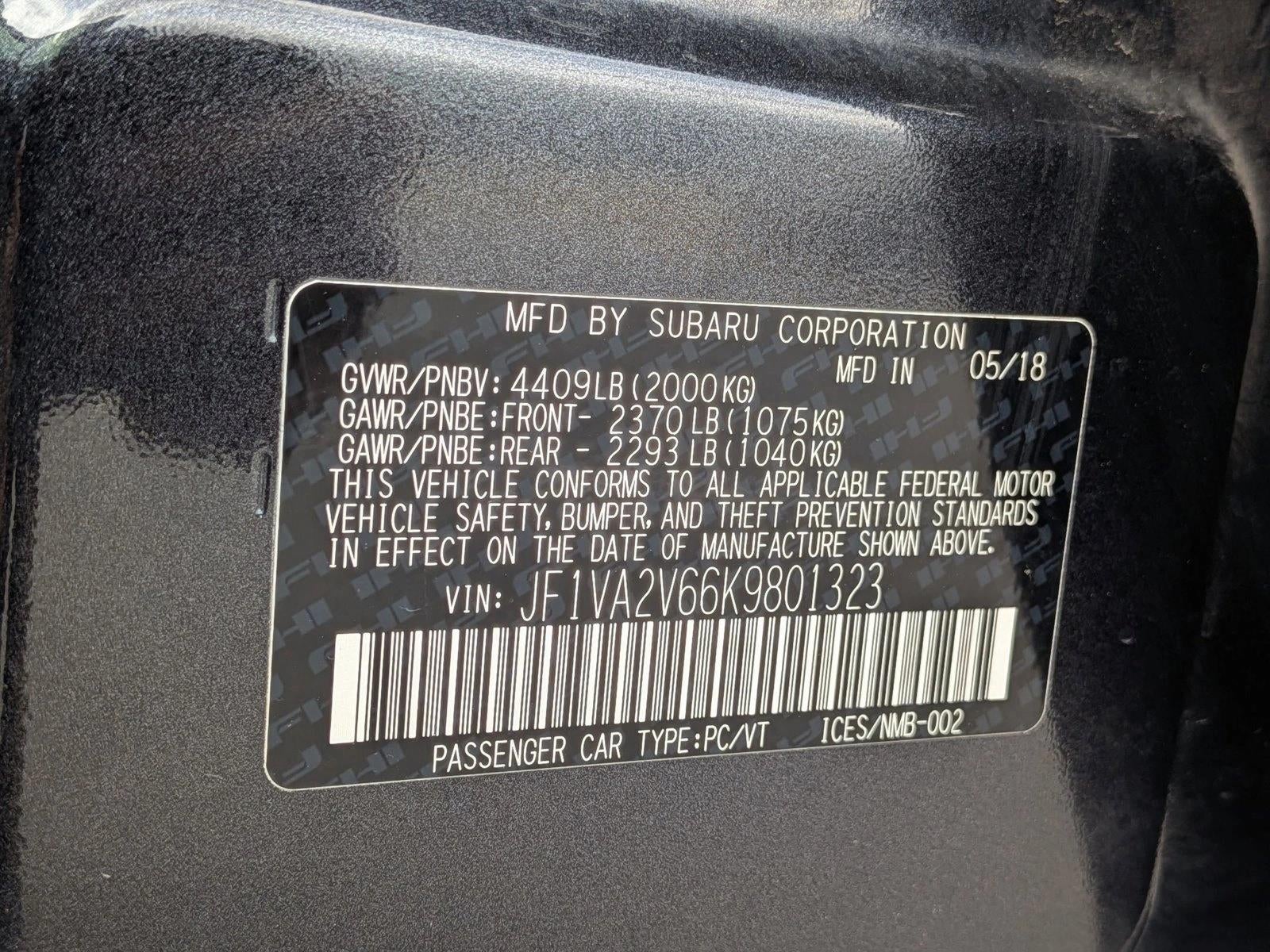 2019 Subaru WRX STI Limited Manual w/Lip Spoiler