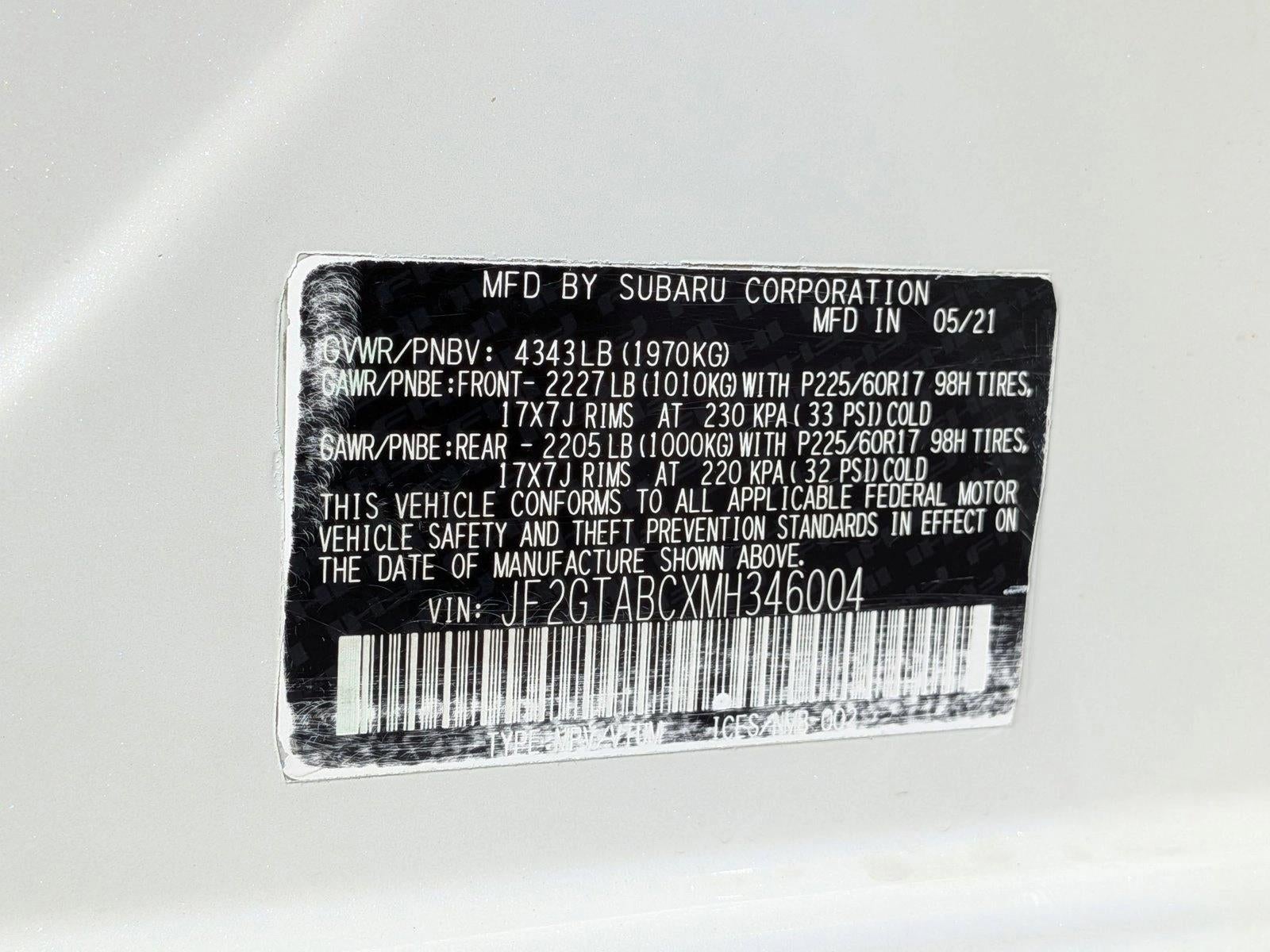 2021 Subaru Crosstrek CVT