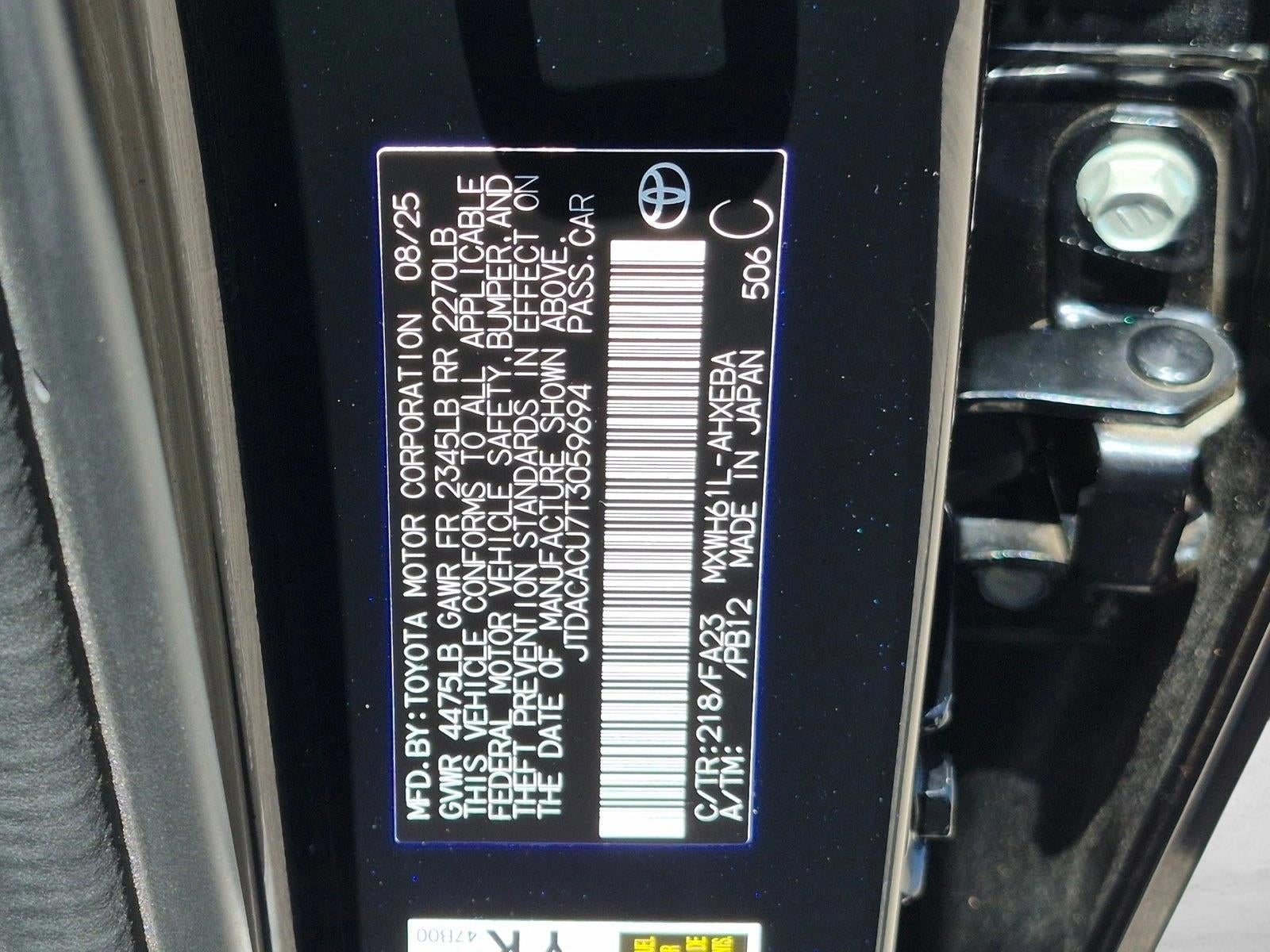 2026 Toyota Prius Plug-In Hybrid SE (Natl)